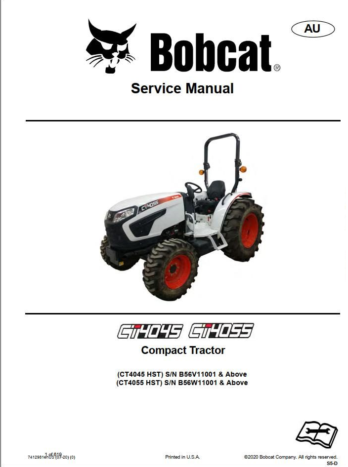 Bobcat Compact Tractor CT4045, CT4055 Service Manual PDF