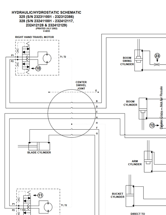 Bobcat 325–328 Excavator Hydraulic & Electrical Schematic Manual PDF