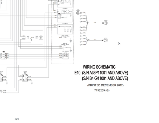 Bobcat E10 Excavator Hydraulic & Electrical Schematic Manual (PDF)