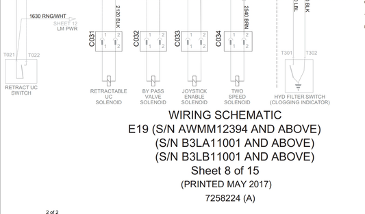 Bobcat E19 Excavator Hydraulic & Electrical Schematic Manual PDF