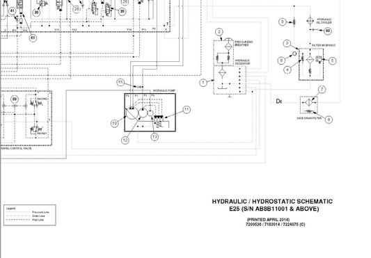 Bobcat E25 Excavator Hydraulic & Electrical Schematic Manual PDF