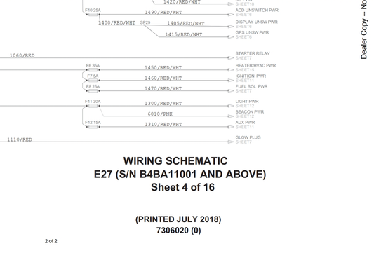 Bobcat E27 Excavator Hydraulic & Electrical Schematic Manual PDF
