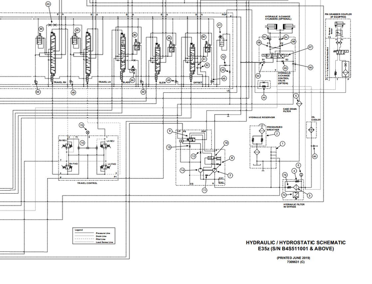 Bobcat Excavator E35z Electrical and Hydraulic Schematic Manual PDF
