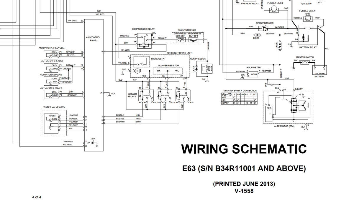 Bobcat E62 Excavator Hydraulic & Electrical Schematic Manual PDF