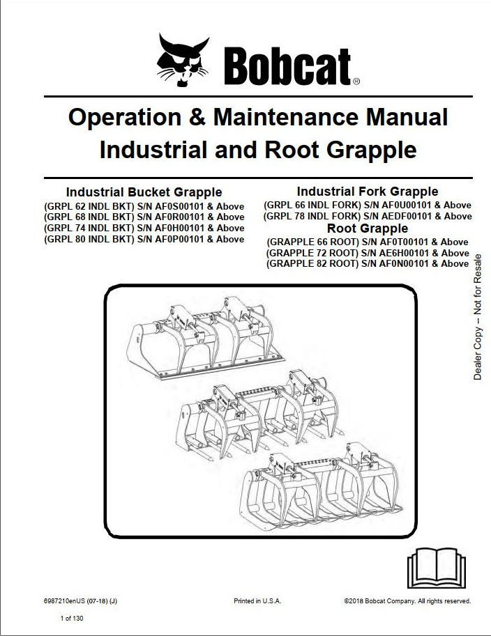 Bobcat Grader Operation & Maintenance Manual PDF | Download