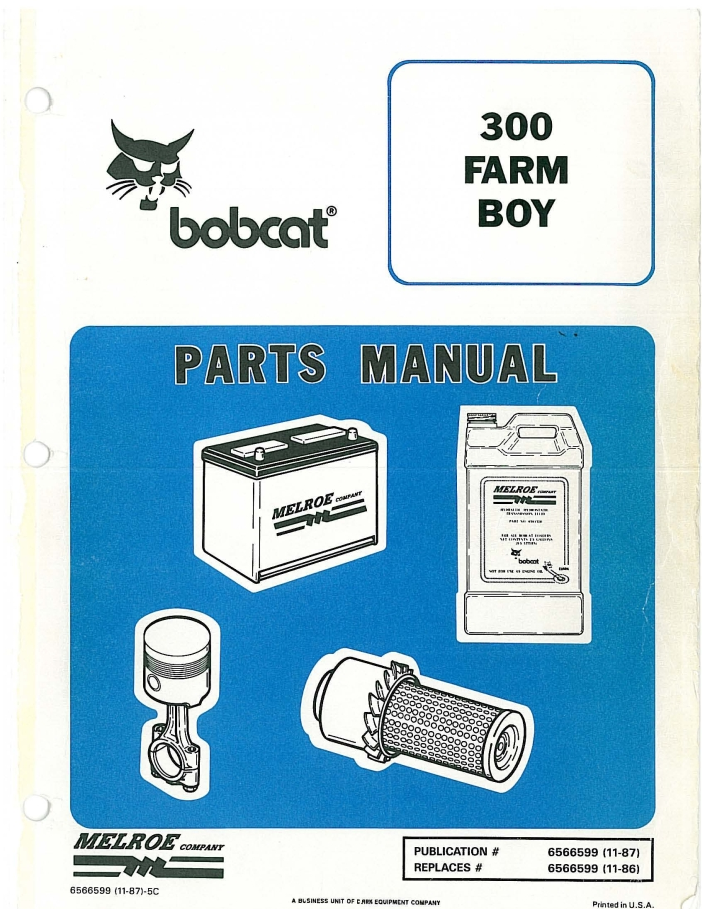 Bobcat 300 Farm Boy Loader Parts Manual PDF – Spare Parts Guide