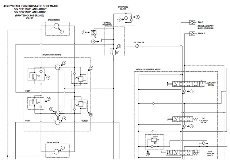 Bobcat Loader 463 Hydraulic Schematic Manual PDF