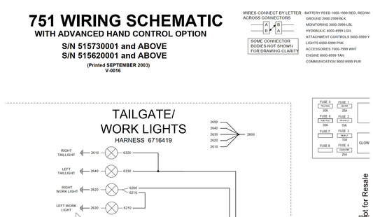 Bobcat Loader 751 Hydraulic & Electrical Schematic Manual PDF