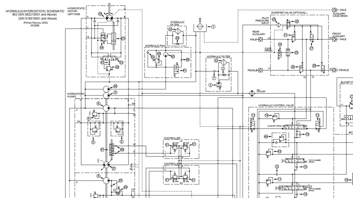 Bobcat Loader 963 Electrical and Hydraulic Schematic Manual PDF