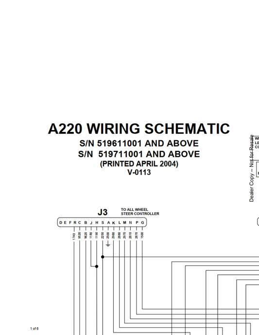 Bobcat A220 Loader Hydraulic & Electrical Schematic Manual PDF