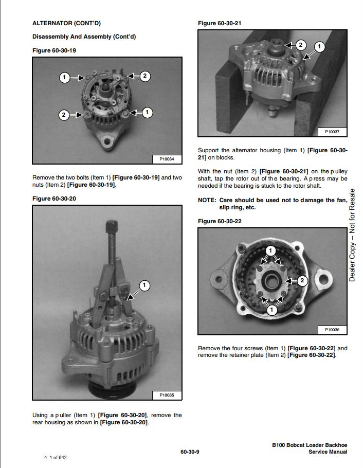 Bobcat B100 Loader Backhoe Service Manual PDF (Repair & Maintenance Guide)