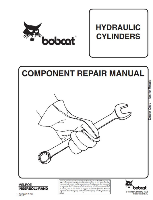 Bobcat Loader Component Repair Manual PDF – Service & Repair Guide