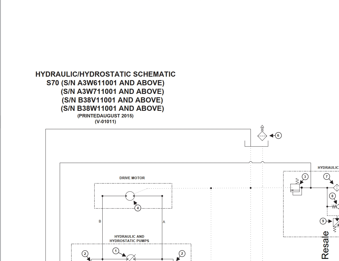 Bobcat S70 Loader Hydraulic & Electrical Schematic Manual PDF