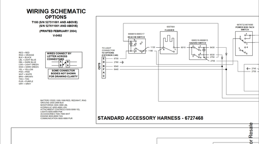 Bobcat T180 Loader Hydraulic & Electrical Schematic Manual PDF