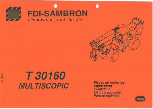 Bobcat Sambron T30160 Multiscopic Telehandler Spare Parts Catalog