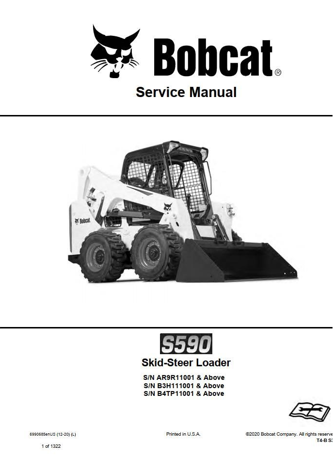 Bobcat Skid-Steer Loader S590 Service Manual PDF