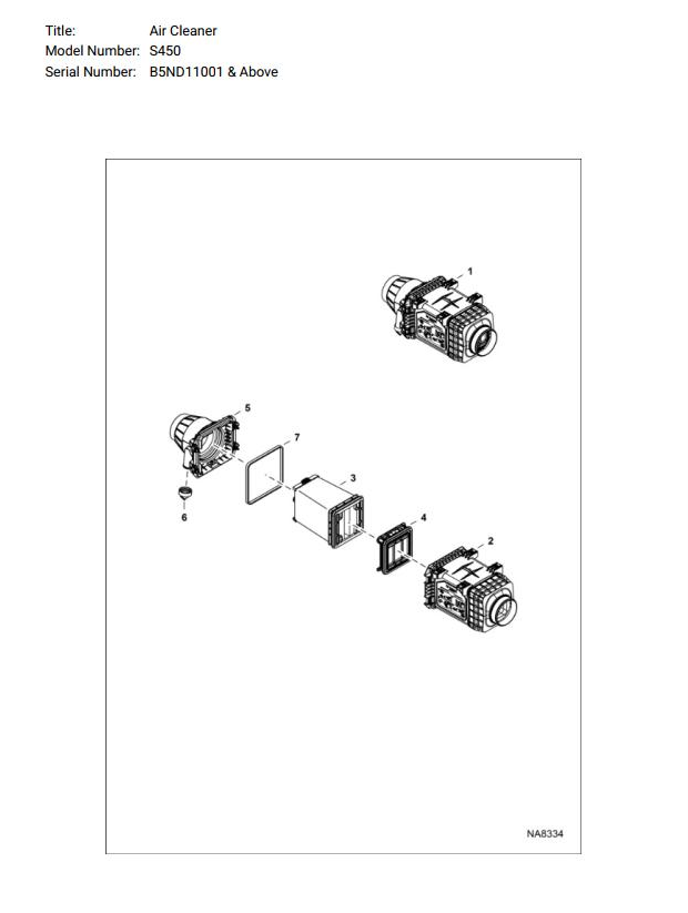Bobcat Skid Steer Loaders S450 Parts Manual PDF