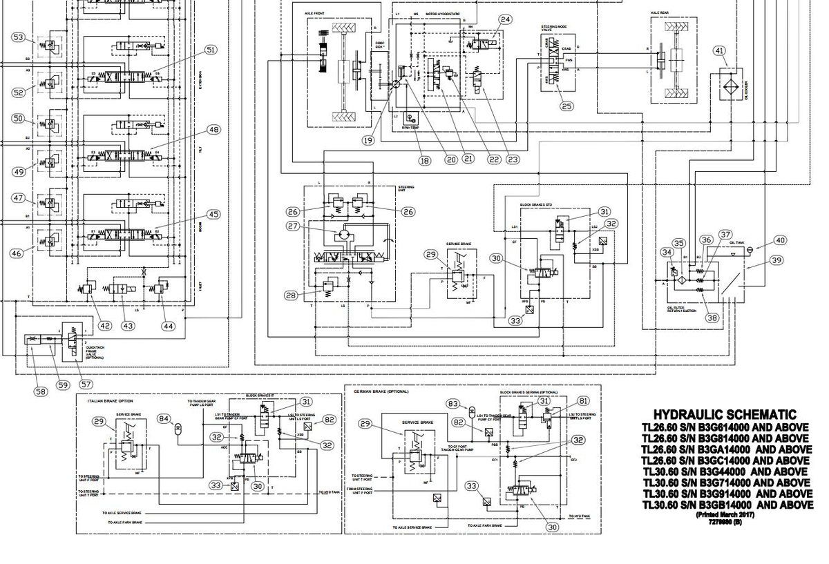 Bobcat Telescopic Handler TL30.60 Electrical and Hydraulic Schematic Manual PDF