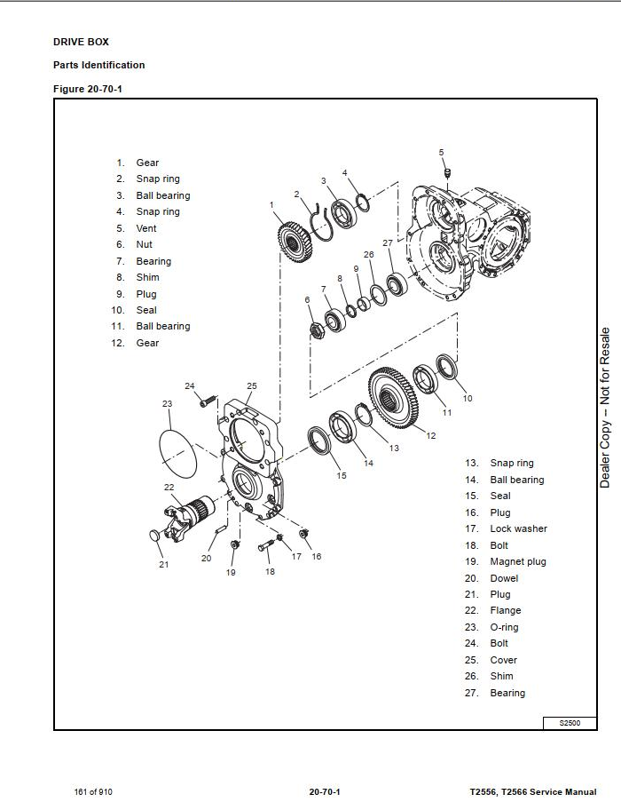 Bobcat T2556 & T2566 Telescopic Handler Service Manual PDF