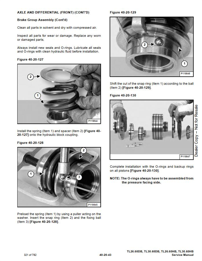 Bobcat TL2660 & TL3060 Telescopic Handler Service Manual PDF