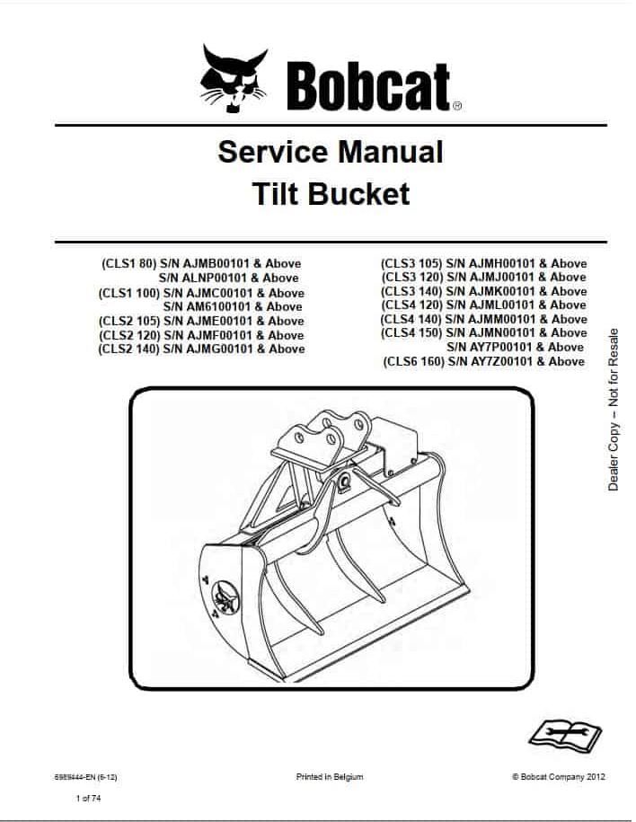 Bobcat Three-Point Auger 3PTA Service Manual PDF