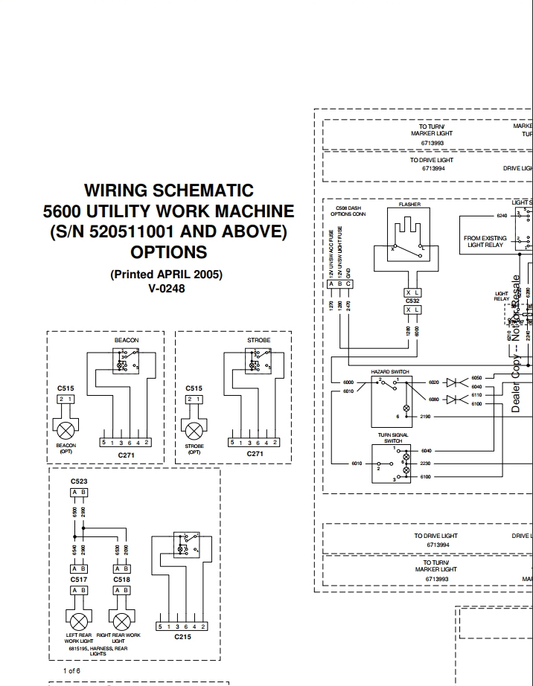 Bobcat Toolcat 5600 Hydraulic & Electrical Schematic Manual PDF