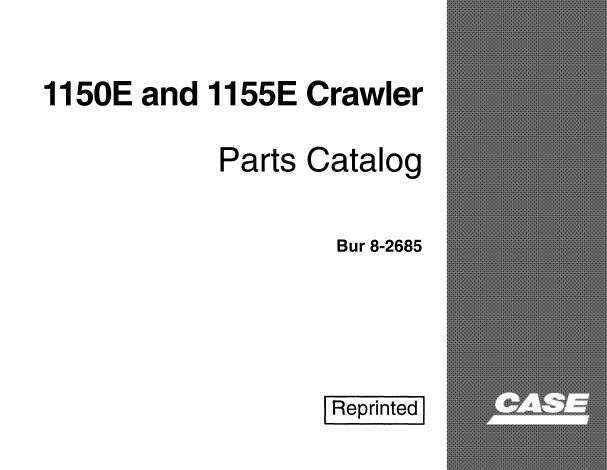 CASE 1150E,1155E CRAWLER PARTS CATALOGUE MANUAL - PDF FILE