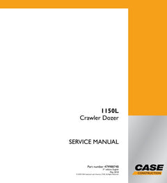 CASE 1150L CRAWLER DOZER SERVICE MANUAL 47998874B - PDF FILE