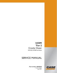 CASE 1650M (TIER 2) CRAWLER DOZER SERVICE MANUAL 48048568 - PDF FILE