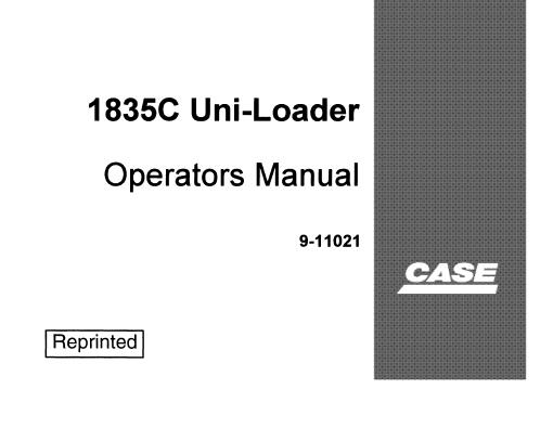 CASE 1835C UNI-LOADER OPERATOR’S MANUAL - PFD FILE