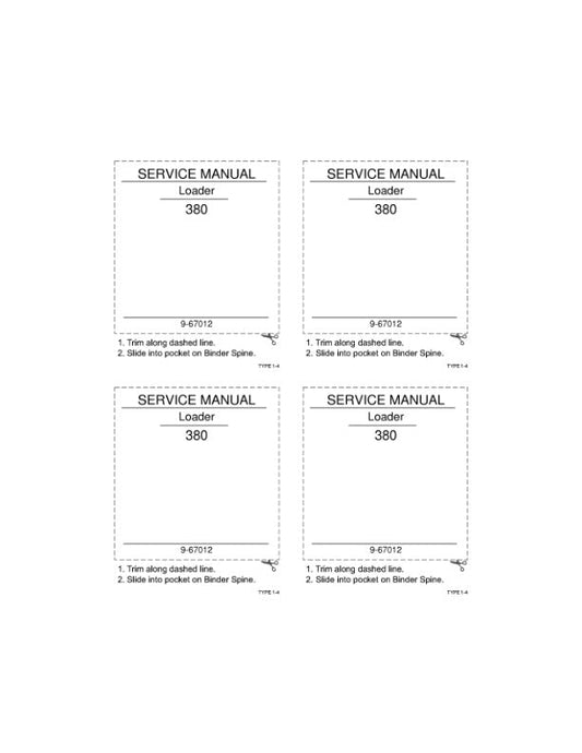 CASE 380 Loader Service Manual - 9-67012 | Repair Guide
