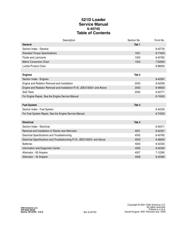 CASE 521D BACKHOE LOADER SERVICE MANUAL 6-40745 - PDF FILE