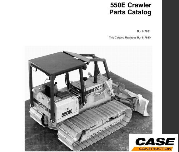 CASE 550E CRAWLER PARTS CATALOGUE MANUAL - PDF FILE