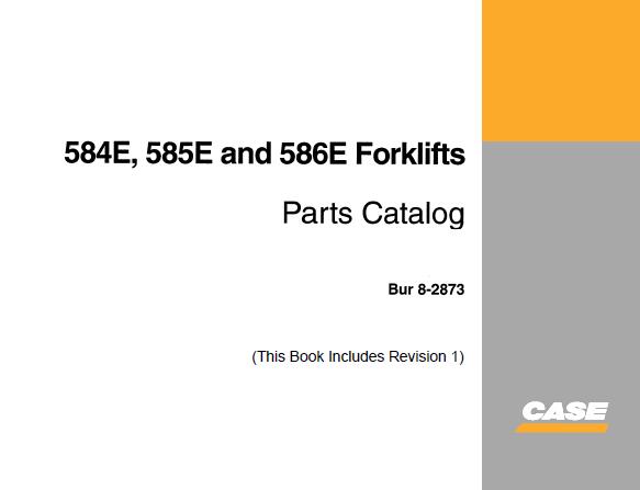 CASE 584E, 585E, 586E FORKLIFTS PARTS CATALOGUE MANUAL - PDF FILE