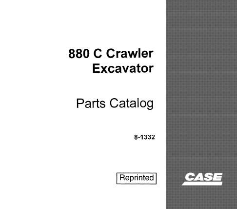 CASE 800C CRAWLER EXCAVATOR PARTS CATALOGUE MANUAL - PDF FILE