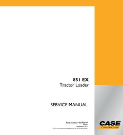 CASE 851 EX TRACTOR LOADER SERVICE MANUAL 48190549 - PDF FILE