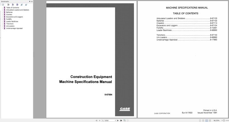 BOBCAT 843 LOADER OPERATION & MAINTENANCE MANUAL 502620001 - PDF FILE