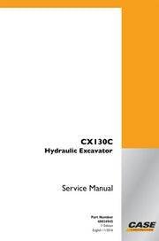 CASE CX130C (2016) HYDRAULIC EXCAVATOR SERVICE MANUAL 48024945 - PDF FILE
