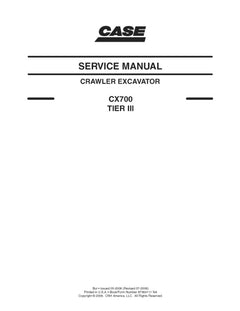 CASE CX700 (TIER 3) SERVICE MANUAL 87364111 - PDF FILE