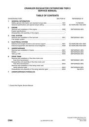 CASE CX75SR, CX80 (TIER 3) CRAWLER EXCAVATOR SERVICE MANUAL SM75SRTOC-0EN - PDF FILE