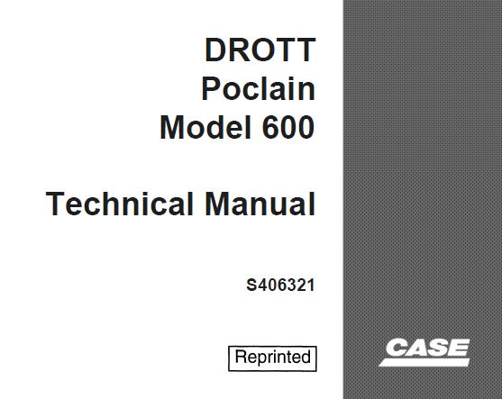 CASE DROTT POCLAIN 600 CRAWLER EXCAVATOR SERVICE REPAIR MANUAL - PDF DOWNLOAD