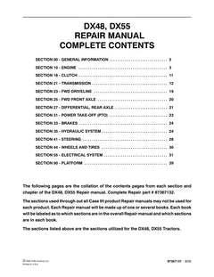 CASE DX48, DX55 TRACTOR SERVICE MANUAL 87367137 - PDF FILE