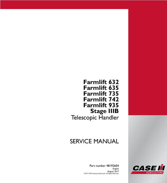 CASE FARMLIFT 632, 635, 735, 742, 935 Telescopic Handler Service Manual - 48192604