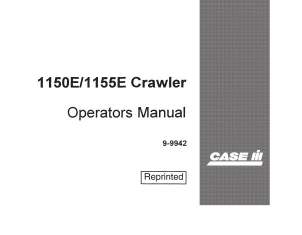 CASE IH 1150E 1155E CRAWLER OPERATOR’S MANUAL - PFD FILE