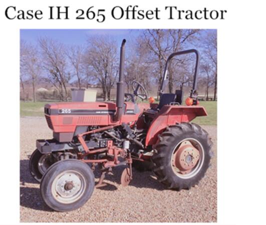CASE IH 265 OFFSET TRACTOR - OPERATOR’S MANUAL - PDF FILE