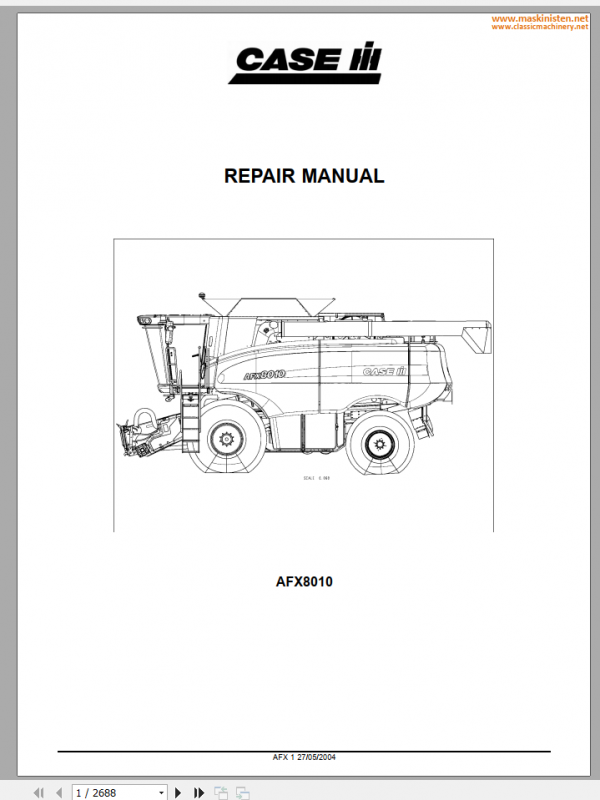 CASE IH AFX 8010 REPAIR MANUAL - PDF FILE