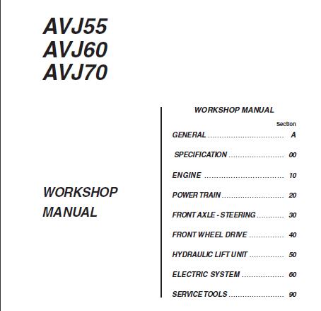 CASE IH AVJ55, AVJ60, AVJ70 TRACTOR SERVICE REPAIR MANUAL - PDF FILE