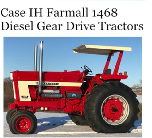 CASE IH FARMALL 1468 DIESEL GEAR DRIVE TRACTORS OPERATOR’S MANUAL - PDF FILE