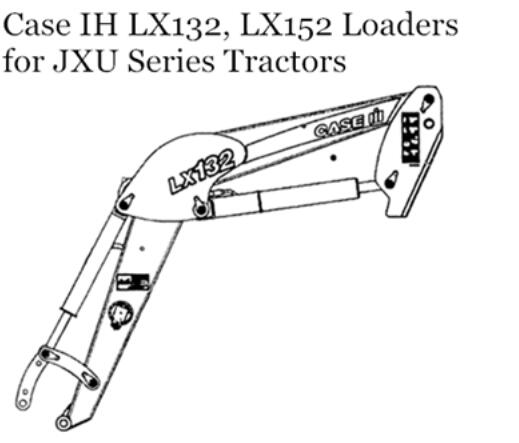CASE IH LX132, LX152 LOADERS (FOR JXU SERIES TRACTORS) OPERATOR’S MANUAL - PDF FILE