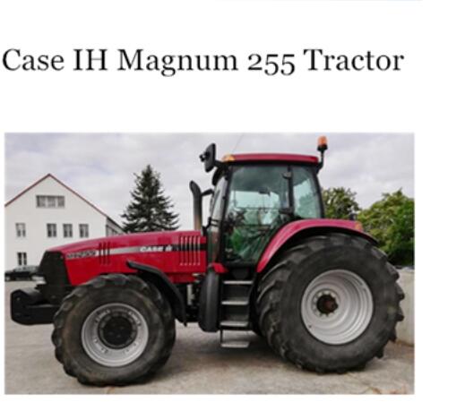 Case IH Magnum 255 Series Tractor Operator’s Manual PDF